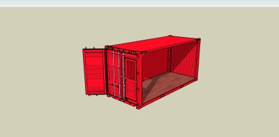 现代集装箱草图大师模型，集装箱sketchup模型下载