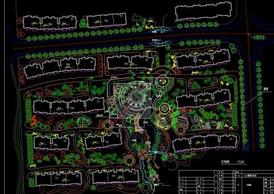住宅小区景观规划设计图施工图CAD图纸