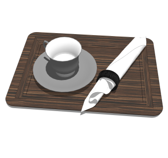 咖啡杯草图大师模型，杯子SU模型下载