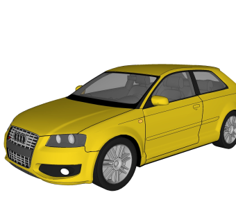 现代汽车免费su模型，现代汽车sketchup模型，汽车草图大师素材下载