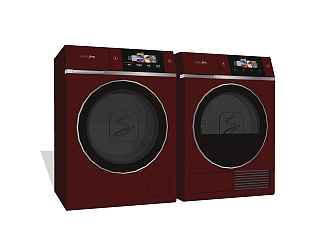 现代洗衣机免费su模型，洗衣机草图大师模型下载