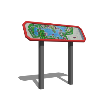 现代指示牌草图大师模型，指示牌sketchup模型下载