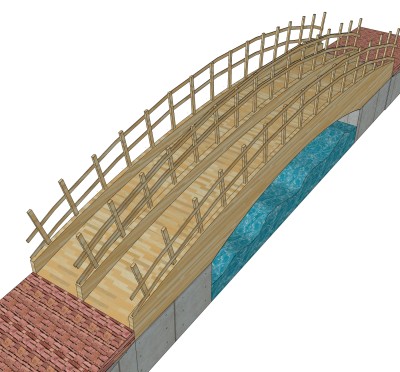 拱桥草图大师模型下载，sketchup拱桥模型分享