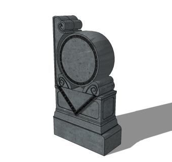 抱鼓石sketchup模型下载，抱鼓石草图大师模型