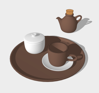  现代咖啡杯草图大师模型，咖啡杯sketchup模型下载