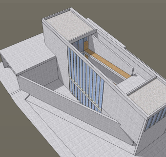 安藤忠雄作品住宅草图大师模型下载、安藤忠雄作品su模型下载