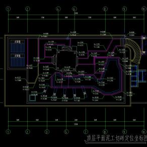 别墅屋顶花园景观工程施工图，全套别墅屋顶花园cad工程图下载