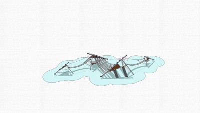 现代铁质吊床草图大师模型，吊床skp模型下载