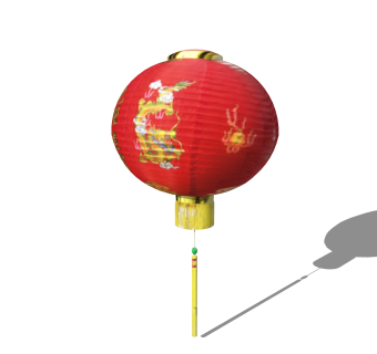 中式灯笼草图大师模型，灯笼SKB文件下载