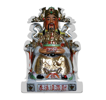 现代财神爷草图大师模型，雕塑sketchup模型下载