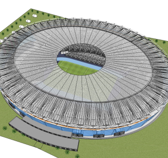 体育馆草图大师模型，体育馆SU模型下载