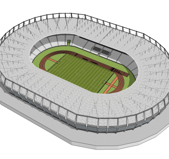 体育馆草图大师模型，体育馆SU模型下载