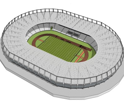 体育馆草图大师模型，体育馆SU模型下载