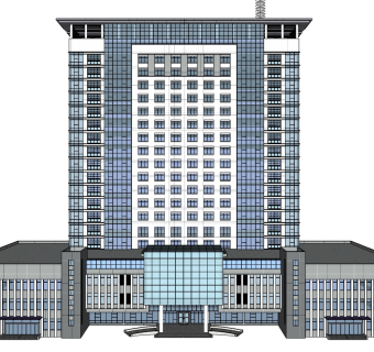 现代酒店草图大师模型下载、酒店su模型下载