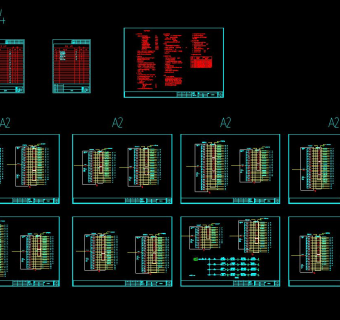 展馆电系统图施工图CAD图纸