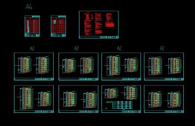 展馆电系统图施工图CAD图纸
