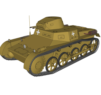 现代军用坦克草图大师模型，坦克sketchup模型下载