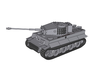 德国六号Tiger<em>虎式</em>重型<em>坦克</em>su模型，<em>坦克</em>草图大师模型...