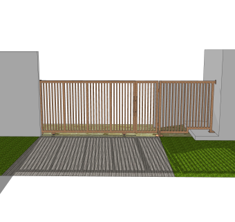 新中式铁艺大门草图大师模型，铁艺大门SKB文件下载