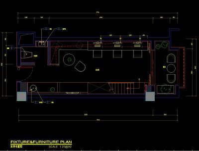 时尚LOFT办公样板间，CAD建筑图纸免费下载