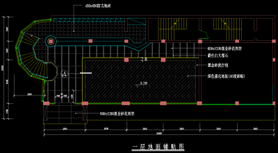 东方威尼斯咖啡厅装修CAD图纸，cad施工图纸