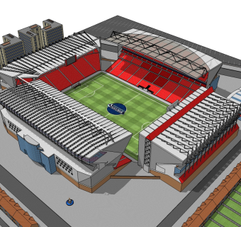 体育馆草图大师模型，体育馆SU模型下载