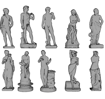 欧式石膏人物雕塑组合su模型下载、石膏人物雕塑组合草图大师模型下载