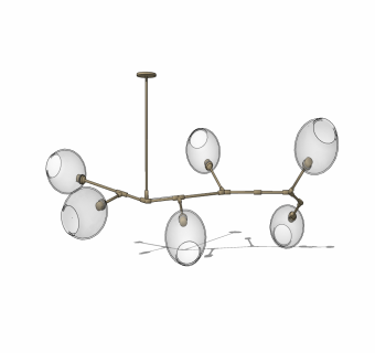 北欧吊灯草图大师模型，吊灯sketchup模型下载