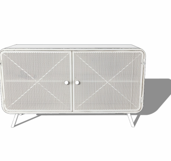 工业风电视柜草图大师模型，电视柜sketchup模型