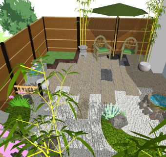 日式庭院建筑SU模型，庭院建筑SKB文件下载