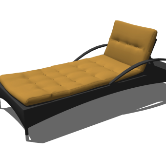 现代沙滩椅草图大师模型，沙滩椅SKB文件下载