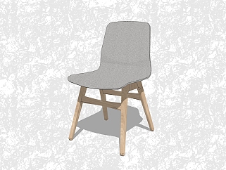 现代休闲椅sketchup模型，单人椅草图大师模型下载
