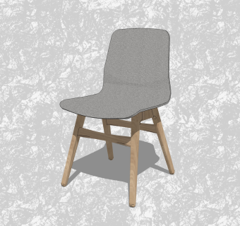 现代休闲椅sketchup模型，单人椅草图大师模型下载