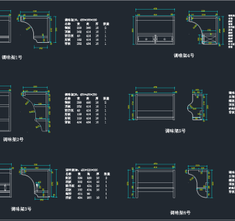 橱柜配件CAD图集，橱柜CAD图纸下载