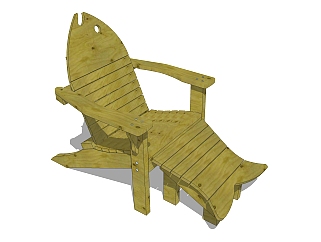现代躺椅草图大师模型，椅子sketchup模型下载