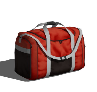 现代旅行包SU模型，旅行包SKB文件下载