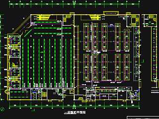 某局部四层大型超市电气设计CAD施工图，大型超市电气CAD图纸下载