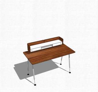现代简约办公桌su模型，办公桌skp模型下载
