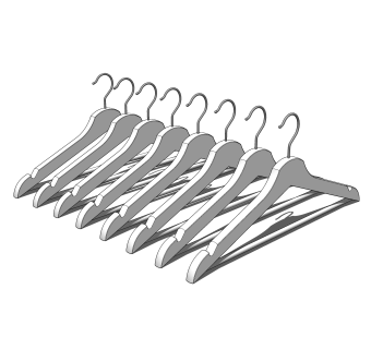 现代衣架草图大师模型,服装店衣架su模型下载