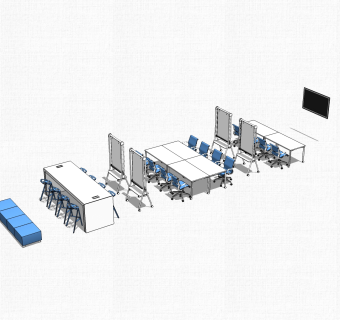 会议桌草图大师模型，会议桌sketchup模型，会议桌su素材下载