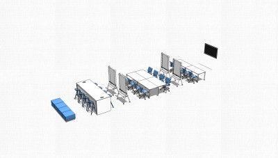 会议桌草图大师模型，会议桌sketchup模型，会议桌su素材下载