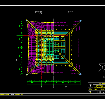 孔庙碑碑亭CAD施工图，碑亭CAD建筑图纸下载