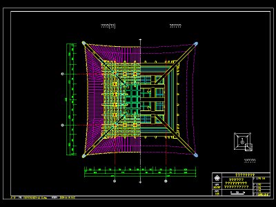 孔庙碑碑亭CAD施工图，碑亭CAD建筑图纸下载