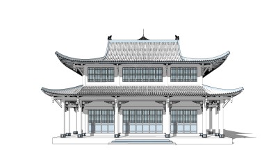 古典建筑草图大师SU模型免费下载