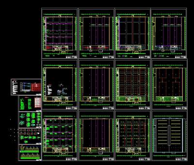 二层综合厂房电气图纸施工图CAD图纸