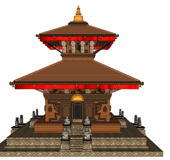 寺庙草图大师模型下载、寺庙su模型下载