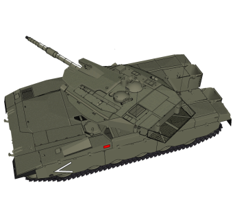 以色列Merkava梅卡瓦MK5型坦克草图大师模型，坦克SU模型下载