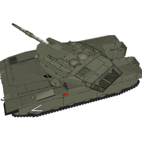 以色列Merkava梅卡瓦MK5型坦克草图大师模型，坦克SU模型下载