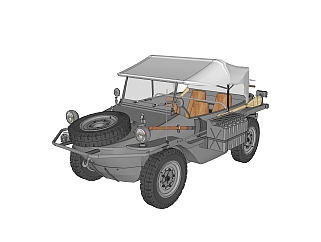 德国VW82桶车su模型，桶车草图大师模型下载