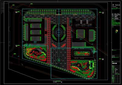 广场景观施工图,广场CAD设计图纸